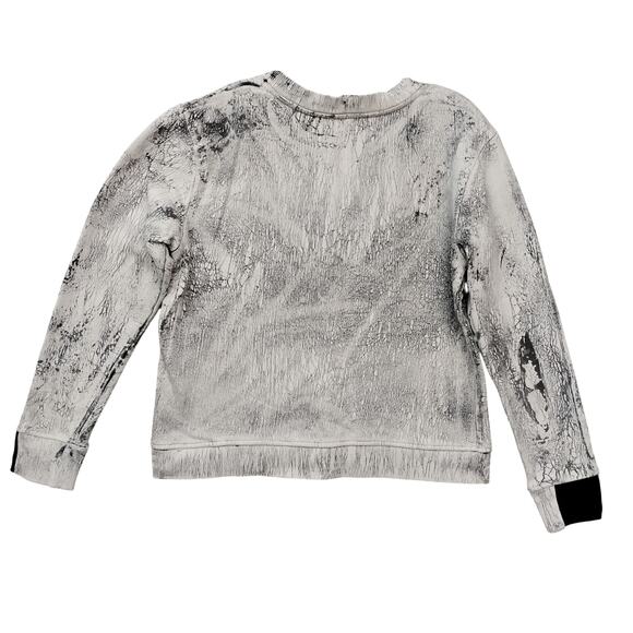 AIKO Galileo Marble Sweatshirt Size XS Gray Crewneck Long Sleeve - Picture 5 of 6